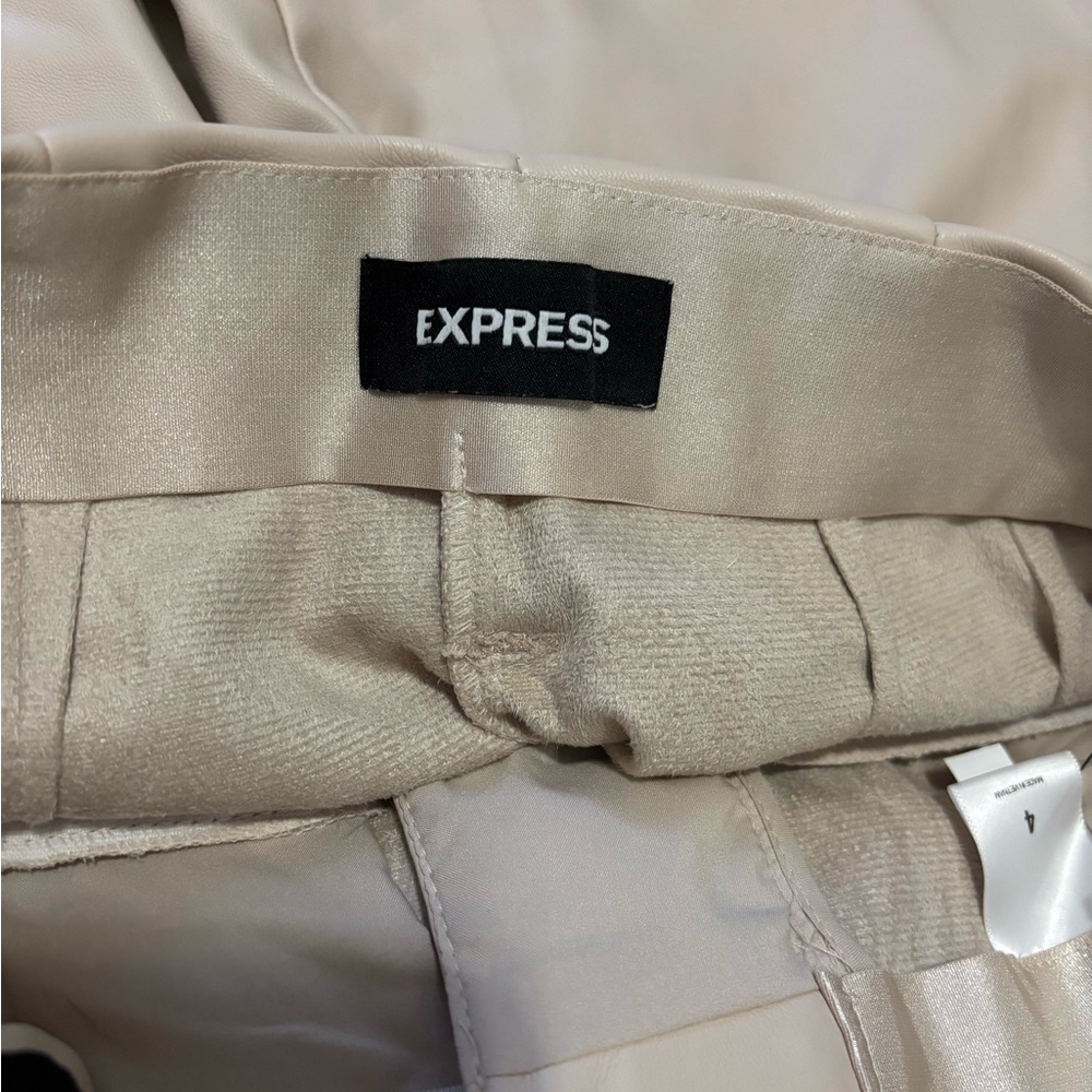 Express Tan High Waist Dress Shorts - Picture 5 of 5